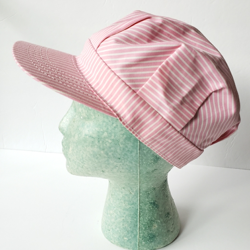 Striped Train Engineer Cap - Picture 3 of 8